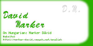 david marker business card